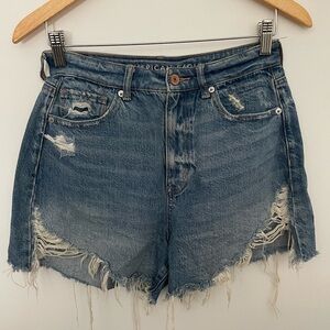 AMERICAN EAGLE - WOMENS 6~ BLUE DENIM CUT OFF JEANS SHORTS